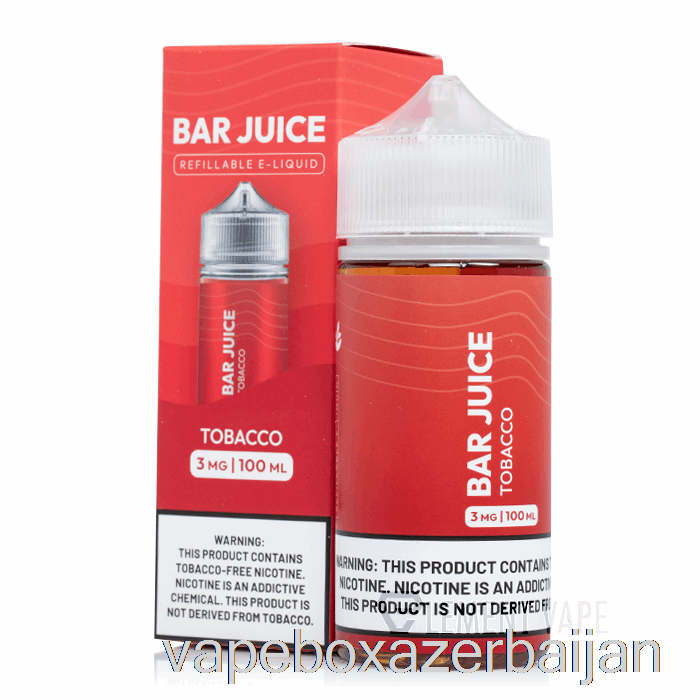 E-Juice Vape Tobacco - Bar Juice - 100mL 6mg